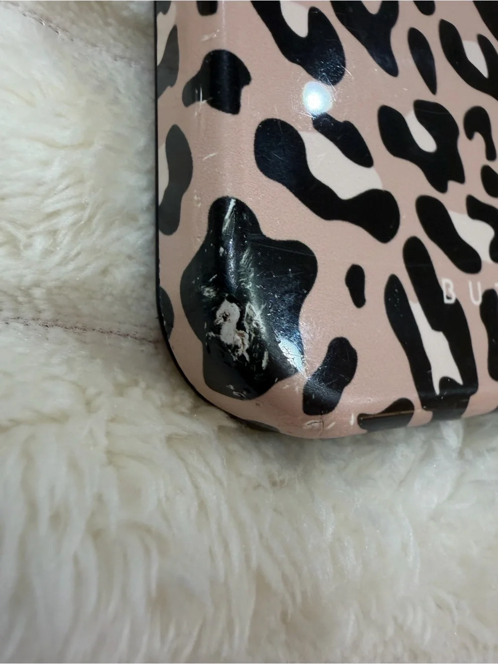 BURGA Pink Leopard Protective Phone Case for IPhone 15 Pro